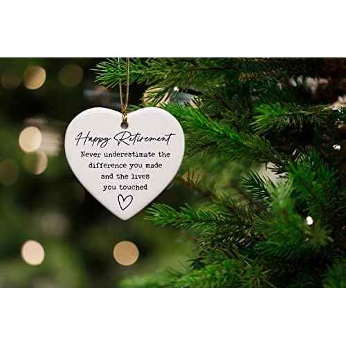 Retirement Gifts for Woman, Never Underestimate, Happy Retirement Appreciation Gift, Ornament Keepsake Sign Heart Decor Gift for Retired Women, Coworker, Boss, Nurse, Teacher, Friend, Mom