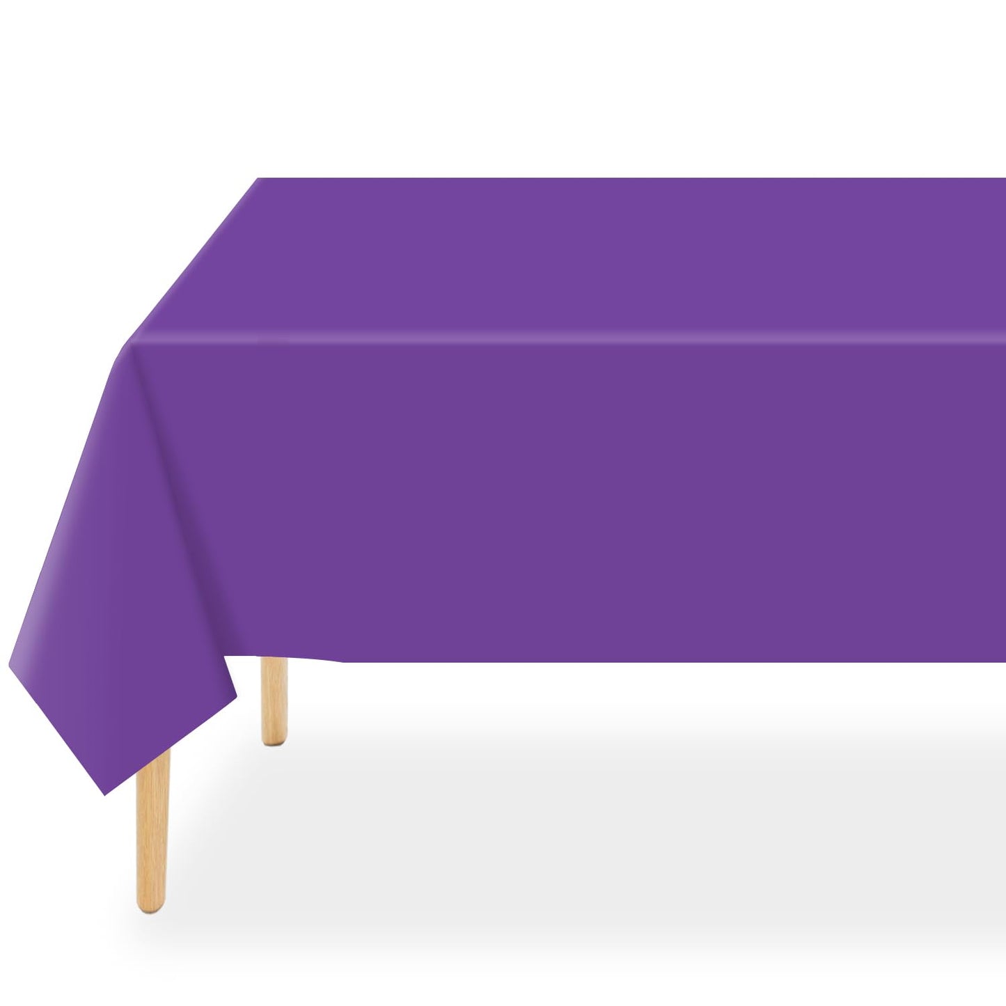 QIKSION Purple Plastic Table Cloth Disposable 12 Pack, 54 x 108 Inch Tablecloths for Party, Birthday, Graduation, Halloween Decorations, Rectangle Table Cover
