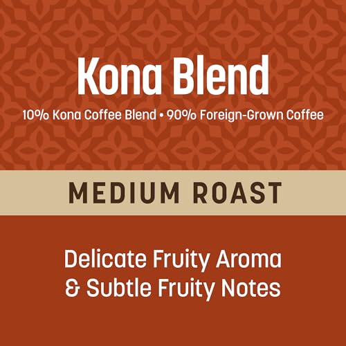 Kona Blend Coffee Pods - Medium Roast, 55 Count - Single Serve Compatible with Keurig - Flavored Arabica Blend