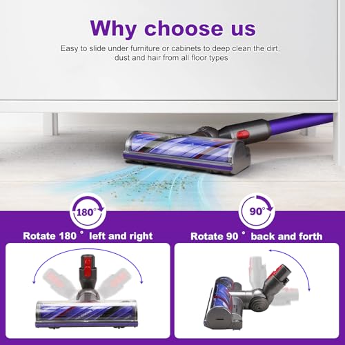 1 Pack V8 V11 Anti-Tangle Vacuum Brush Head for Dyson V7 V8 V10 V11 V15