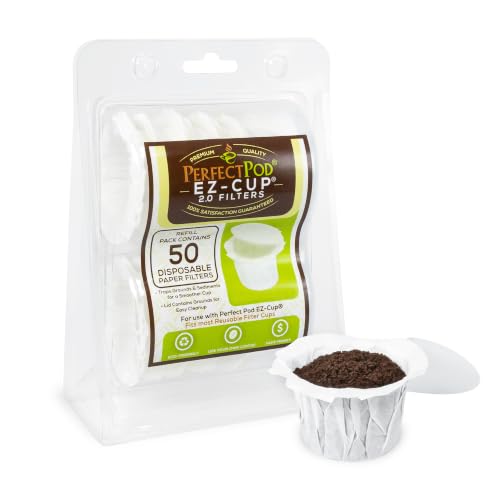 Reusable Coffee Filter with Lid for EZ-Cup - 300 Count (6 Packs of 50)