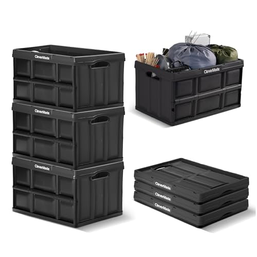 Obsidian 62L Collapsible Storage Bins - 3 Pack Heavy Duty Stackable Containers