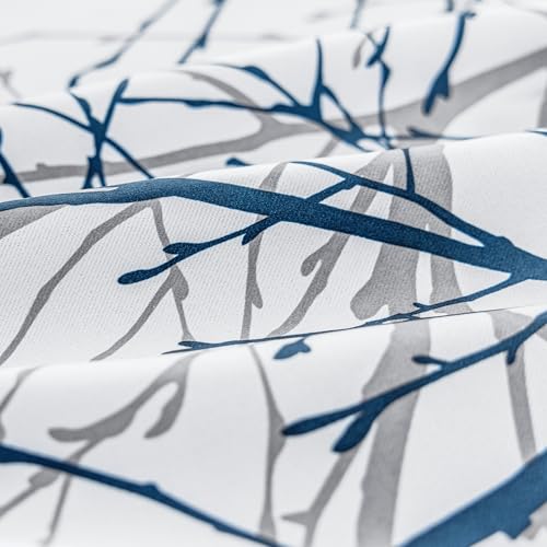 Blue Grey Tree Branch Blackout Curtains - 84 Inch, Pack of 2, Variation of THIS listing