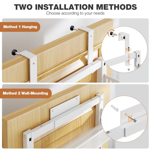 White 8-Tier Over the Door & Wall Mount Pantry Organizer - Heavy Duty Metal Spice Rack