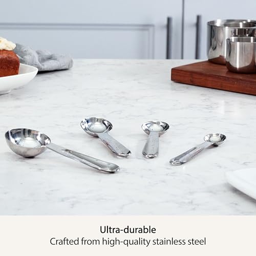All-Clad Stainless Steel Measuring Spoon Set - 4-Piece Kitchen Tools