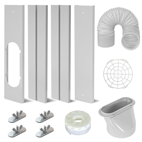Portable AC Window Vent Kit with Adjustable Seal & Exhaust Hose - Universal Fit