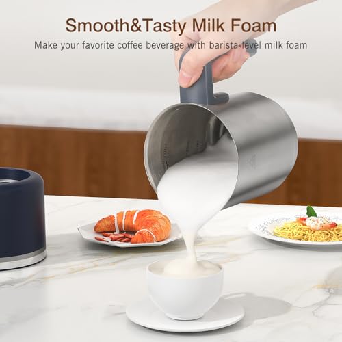 Milk Frother 4-in-1 Electric Steamer & Warmer - Dark Blue, 16.91oz/500ml