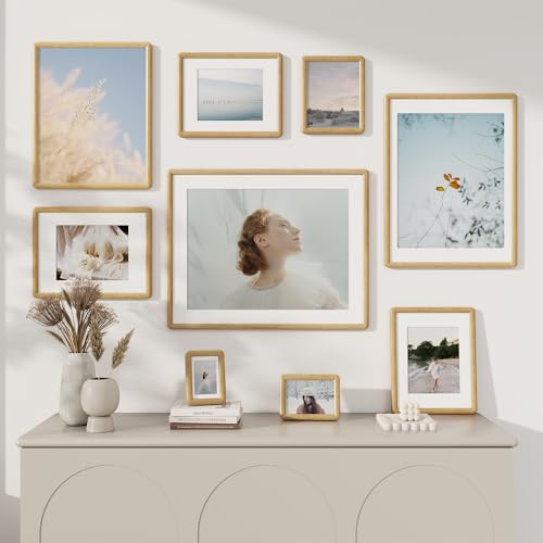 27x40 Poster Frame for Wall,Natural Solid Oak Wood Picture Frame,27 x