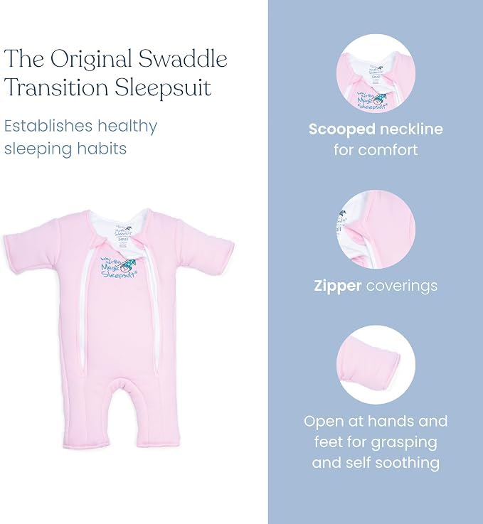 Baby Merlin's Microfleece Sleep Suit - Small Cream Transition Swaddle