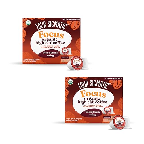 Four Sigmatic High Caffeine Mushroom Coffee K-Cups | Organic Dark