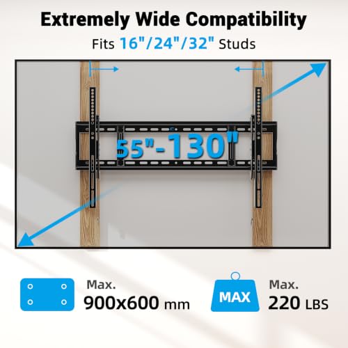 HOME VISION Heavy Duty Tilting TV Wall Mount 55-130 Inch VESA 900x600