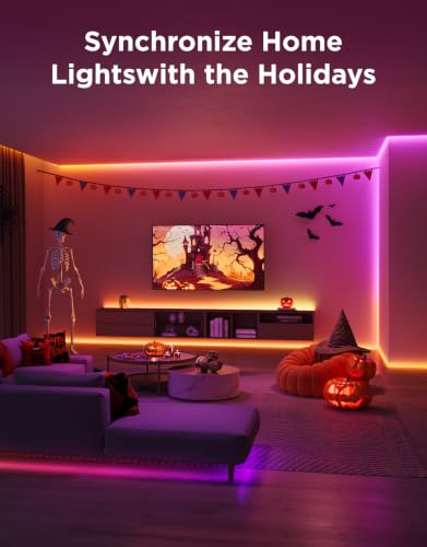 Govee RGBIC LED Strip Lights 16.4ft with Covers, Smart App WiFi Control