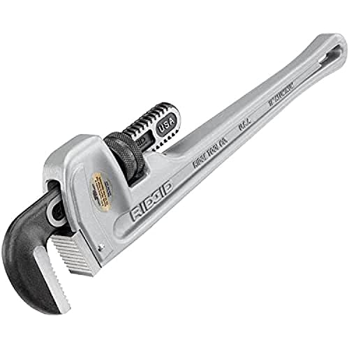 RIDGID 31100 Model 818 18-inch Aluminum Straight Pipe Wrench – Lightweight Plumbing Tool