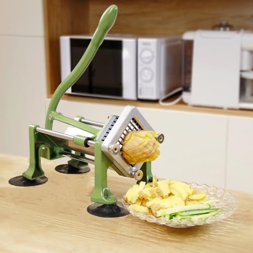 French Fry Cutter 3/8 & 1/4 Inch Blade Stainless Steel Commercial Potato Slicer