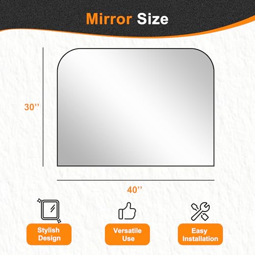 Black Metal Framed Bathroom Mirror 30x40 Inches Over Sink - Modern Wall Mirror Variation