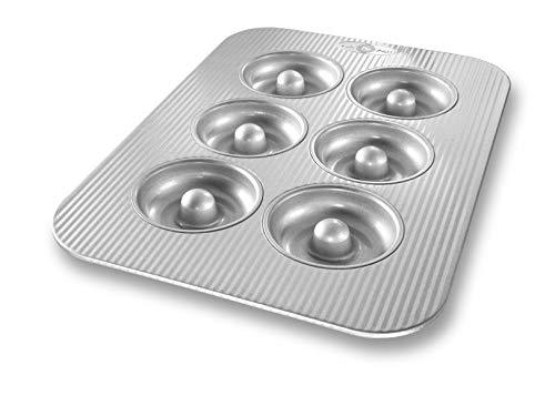 USA Pan 6-Well Aluminum Steel Donut Pan - Made in USA, Non-Stick, 1 EA
