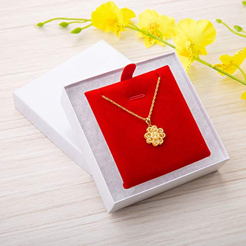 White Jewelry Gift Boxes 96 Pack 3.5x3.5x1 Inch Small Cardboard Storage Boxes