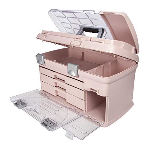 Large 3-Drawer Storage System with Utility Compartments for Craft Jewelry Batteries