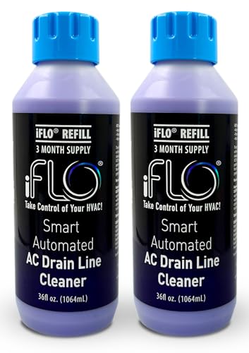 iFLO Smart AC Drain Line Cleaner Cartridge 36oz Pack of 2 3-Month Supply