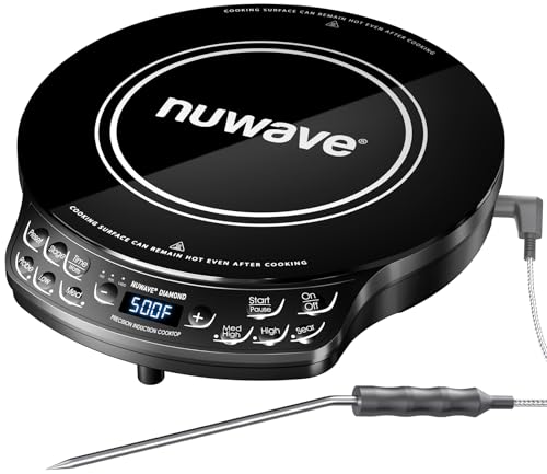 Nuwave PIC Diamond Portable Induction Cooktop with Probe, 100°F-500°F