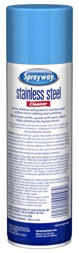 Stainless Steel Cleaner Aerosol Spray - Water-Based, 15oz, Pack of 6 - Fingerprint Resistant & Polish