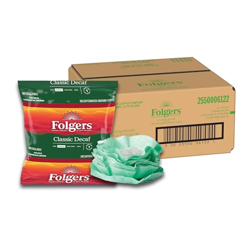 Folgers Classic Decaf Medium Roast Ground Coffee Filter Packs - 40 Count
