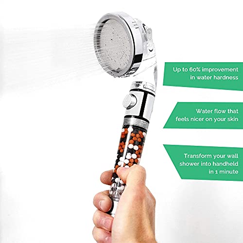 StoneStream EcoPower 6-in-1 High Pressure Handheld Shower Head & Filter Kit