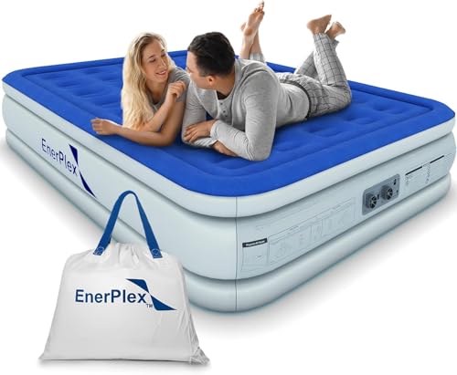 EnerPlex Queen Air Mattress with Built-In Pump - 15 Inch Raised Inflatable Bed