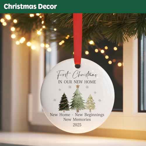 Housewarming Gifts Christmas Ornament 2025 for New Home, Our First New Home Ornaments Gifts for Christmas Tree