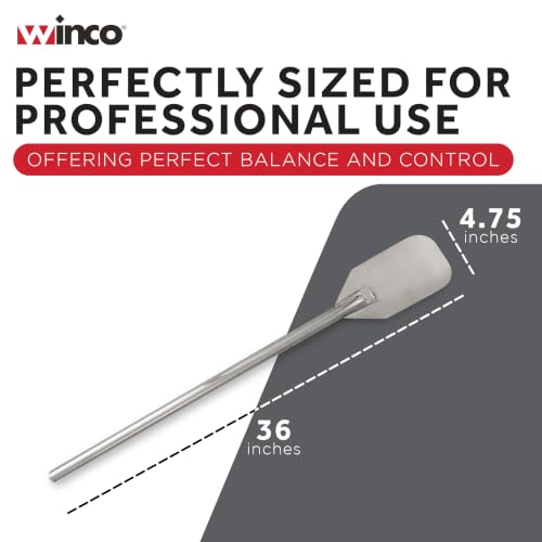 Winco 36-Inch Heavy-Duty Stainless Steel Mixing Paddle for Commercial Kitchens