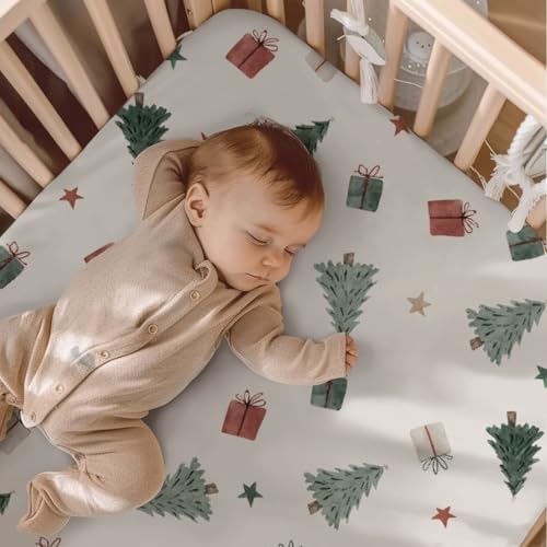 Vintage Christmas Tree Baby Crib Sheet 28x52 - KuphiL10C