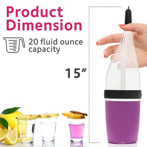 Jello Shot Maker with Spring Tip Dispenser - 20oz Capacity, No-Mess Batch Tool