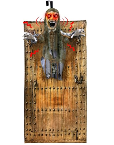 76-Inch Halloween Animatronic Zombie Ghost for Outdoor Decorations - Sound-Activated, Reusable Horror Prop
