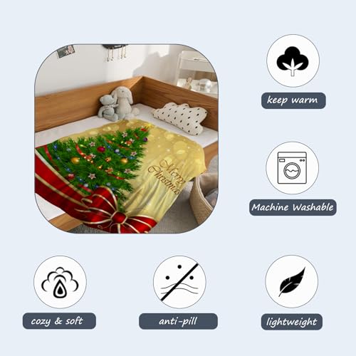 Neatee Living Christmas Baby Throw Blanket Small Christmas Tree Blanket Xmas Winter Blanket Lap Toddler Swaddle Crib Soft Lightweight Fuzzy Plush Fleece Blankets and Throws 30x40