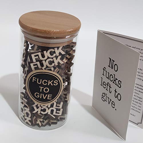 Langjitianya 13oz F**ks to Give Jar - Funny Gag Gift for Friends, Office