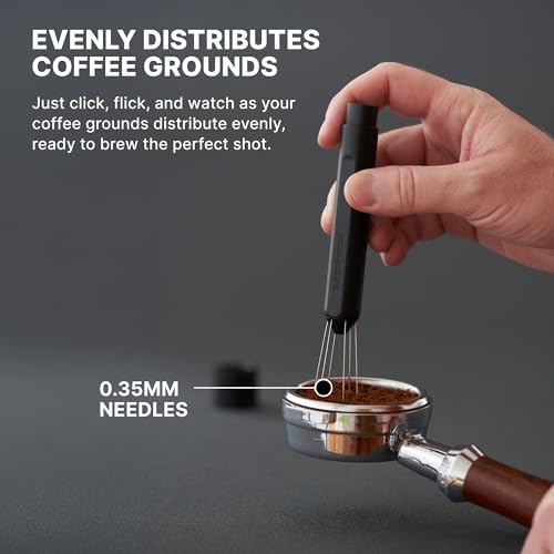 Subminimal Flick WDT Espresso Distribution Tool - Black Retractable Needle Tamper
