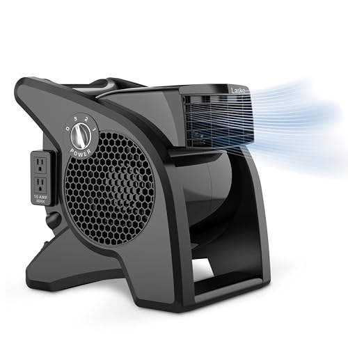 Modern Portable 15-Inch High Velocity Pivoting Blower Fan - Black