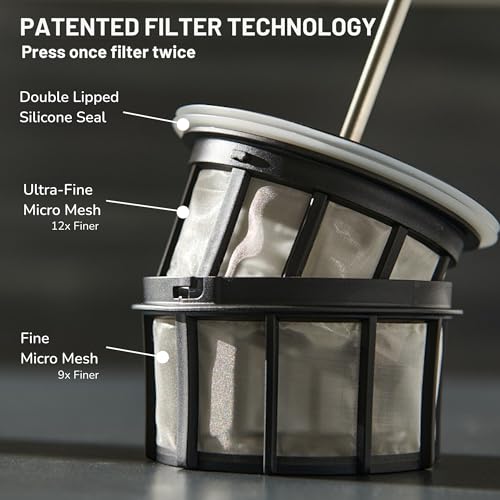 ESPRO Go P0 Insulated French Press Coffee Maker - Matte Meteorite Black 16oz
