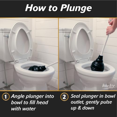 Korky BeehiveMAX Hideaway Toilet Plunger & Holder - White