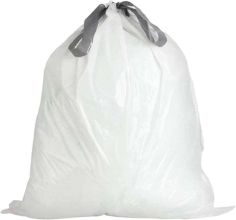Plasticplace Custom Fit Trash Bags for simplehuman Code G - White, 200 Count, 8 Gallon