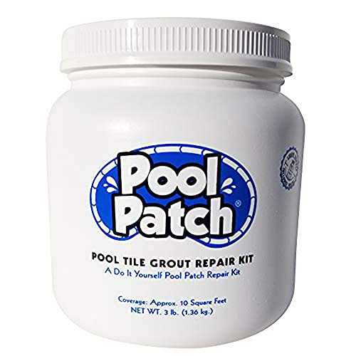 Pool Tile Grout Repair Kit White - Fast Setting Waterproof Cement, 3lb