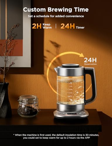 GoveeLife Silver Smart Electric Kettle 1.7L with App & Voice Control