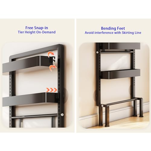 White 6-Tier Over-the-Door Storage Organizer Rack Adjustable Hanging Baskets