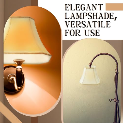 Set of 2 Bell Lamp Shades 6.25x8 Top 11x16 Bottom 12 High Eggshell