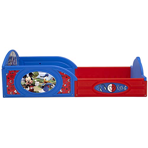 Delta Children Mickey Mouse Toddler Bed with Guardrails - Sleep & Play Version