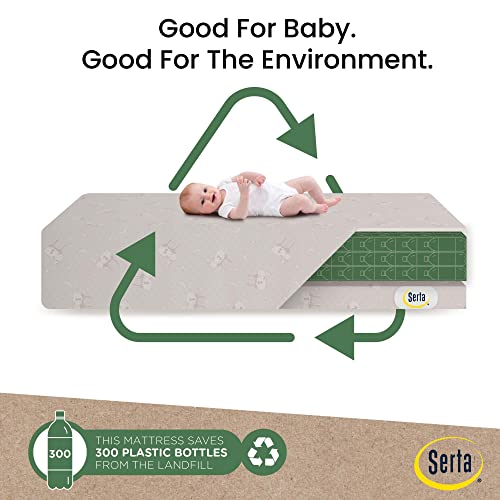 Delta Children Serta SleepTrue 38x24x4 Inch Mini Crib Mattress Waterproof & Hypoallergenic