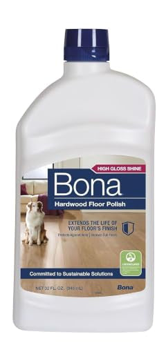 High Gloss Hardwood Floor Polish 32oz - Pack of 6, Non-Toxic & Durable