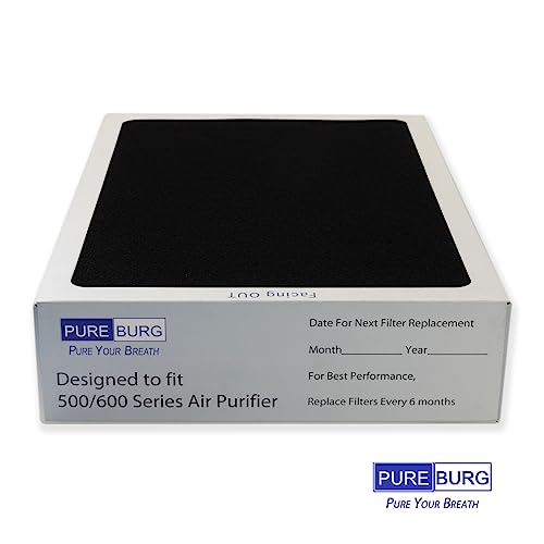 Air Purifier Filter Set for Blueair 500/600 Series - H13 HEPA & Activated Carbon, 3-Pack