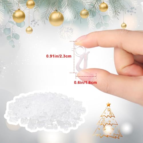 Teenyyou 120 Pcs Clear Outdoor Christmas Light Clips Hooks for Gutter & Shingles