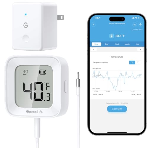 WiFi Refrigerator Thermometer with Gateway & LCD Display - BT Variation